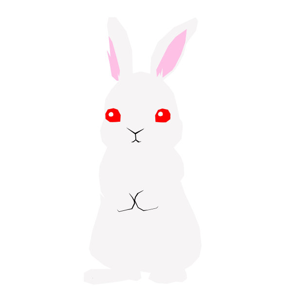 一只白兔站了起来图片下载