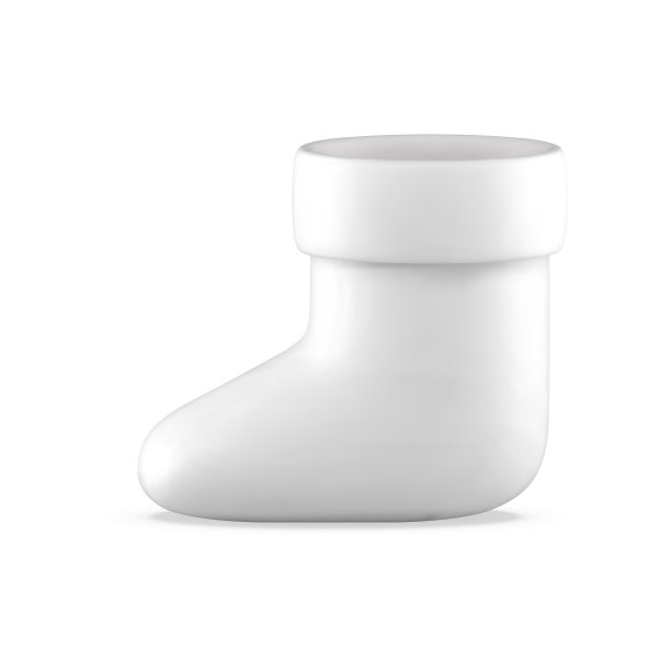 亮闪闪的白色节日圣诞元素袜子，为冬季节日礼物或圣诞老人鞋矢量图片下载