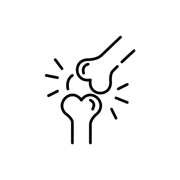 关节炎膝关节疼痛。像素完美，可编辑的笔画图标图片下载