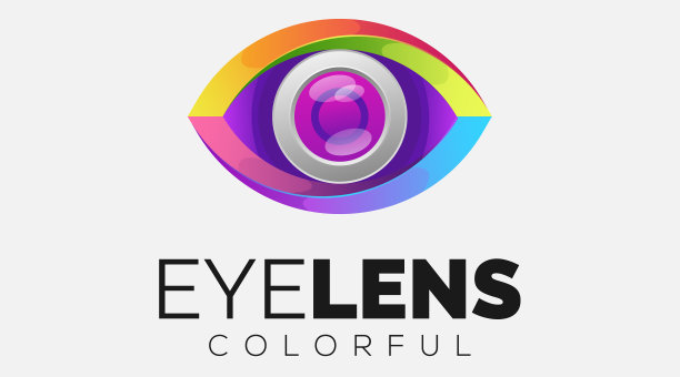 眼睛矢量插图渐变彩色矢量图片下载