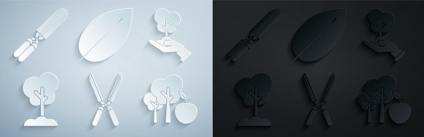 设置园艺手工剪刀修剪树木图片下载