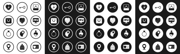 钻石订婚戒指心形糖果套装图片下载