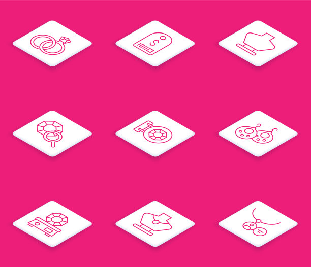 设置线结婚戒指价格标签与美元图片下载