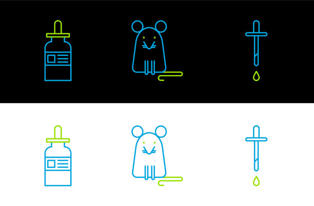 设置线移液管玻璃瓶与移液管和图片下载