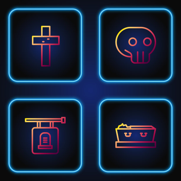 设线棺与死人招牌墓碑图片下载