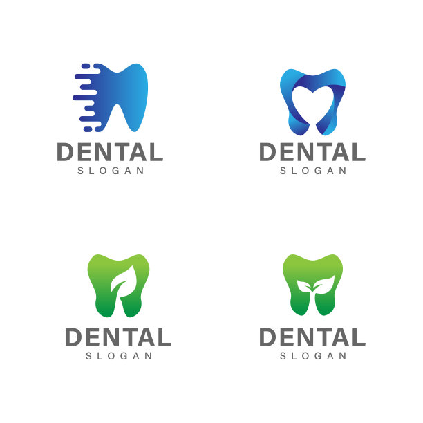 牙科标志套装图片下载