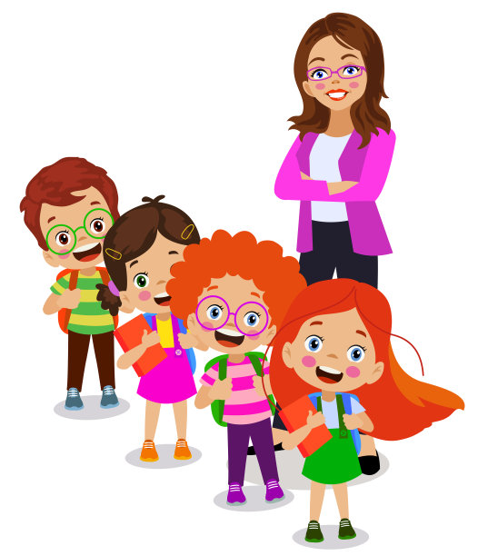 学生和老师排好队图片下载