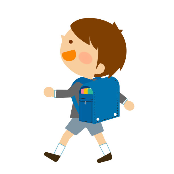 一个背着书包的孩子图片下载