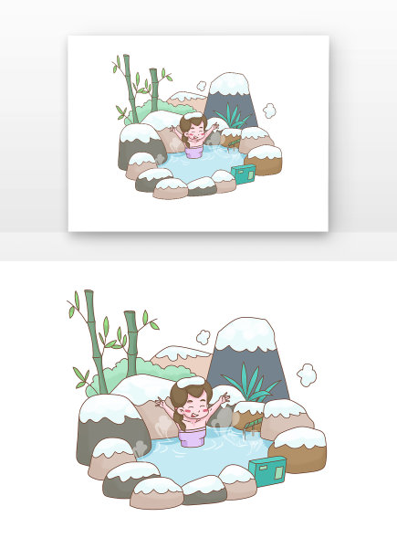 泡温泉的人图片下载