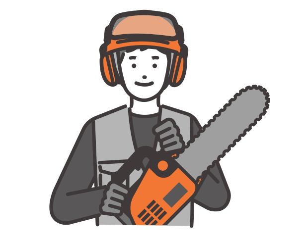 在林业/第一产业/山区/森林工作的人的矢量插图材料图片下载