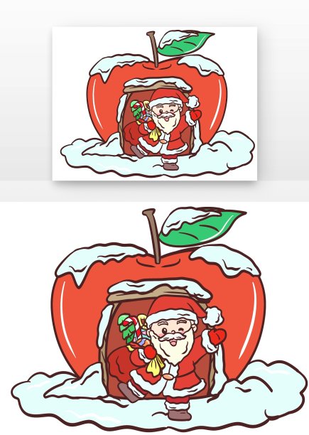 苹果屋圣诞老人图片下载
