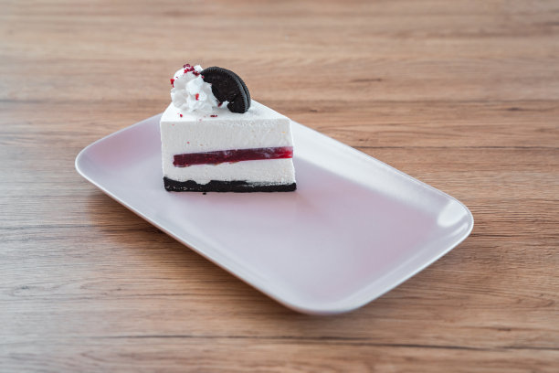 矩形盘饼干酸奶蛋糕图片下载