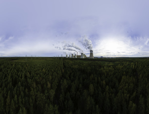 燃煤电站(空中)图片下载