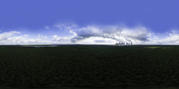 燃煤电站(360度鸟瞰图)图片下载