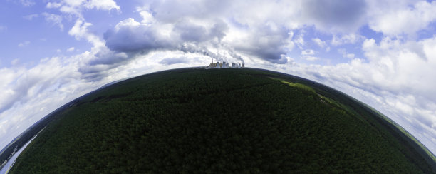 燃煤电站(360度鸟瞰图)图片下载