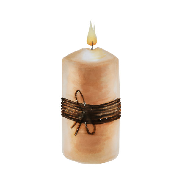 水彩蜡烛图片下载