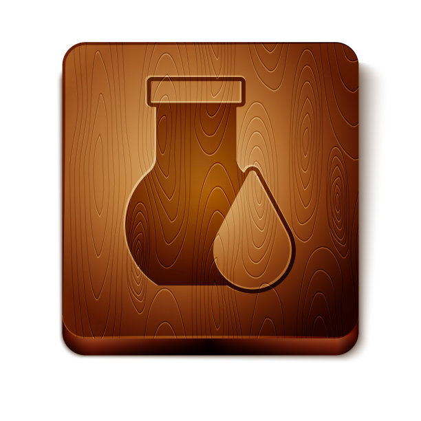 棕色油汽油试管图标隔离在白色图片下载