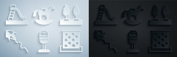 设垃圾桶森林风筝爬墙马图片下载