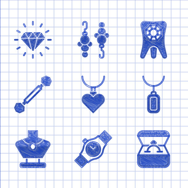 集项链与心形吊坠手腕图片下载