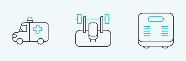 设置卫生间、救护车和急救室图片下载