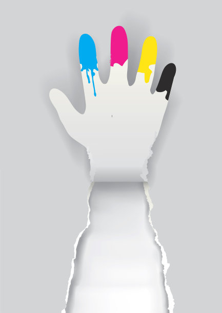 纸手印刷颜色图片下载