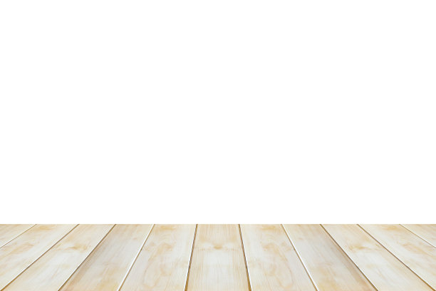 空木桌面隔离在白色背景的产品展示蒙太奇图片下载