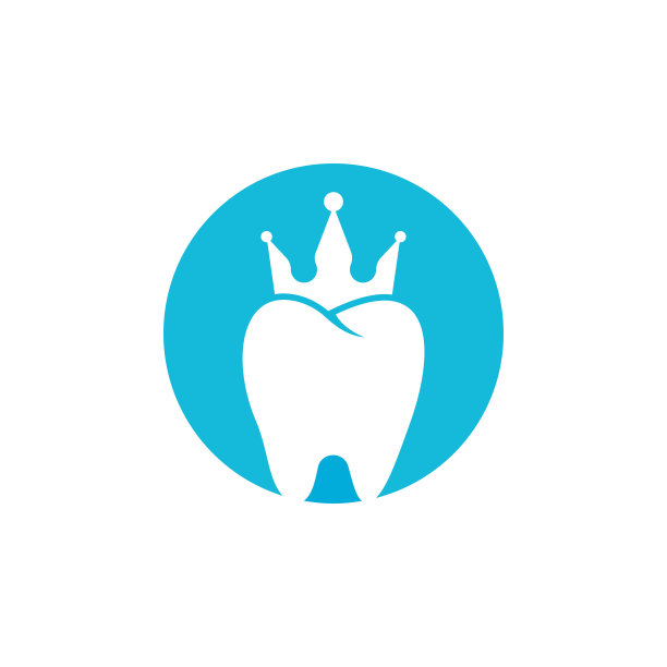 国王牙科标志设计概念矢量。图片下载
