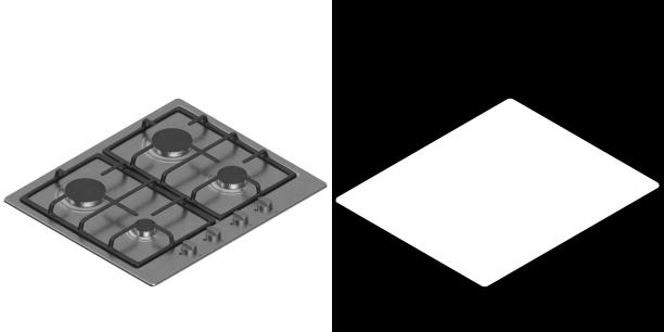 4个燃烧器燃气滚刀图片下载