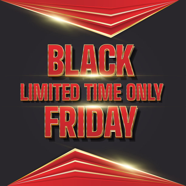 黑色星期五销售横幅与黑色和红色的概念在纸风格图片下载