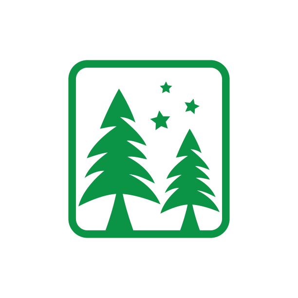 松树标志形象插画图片下载