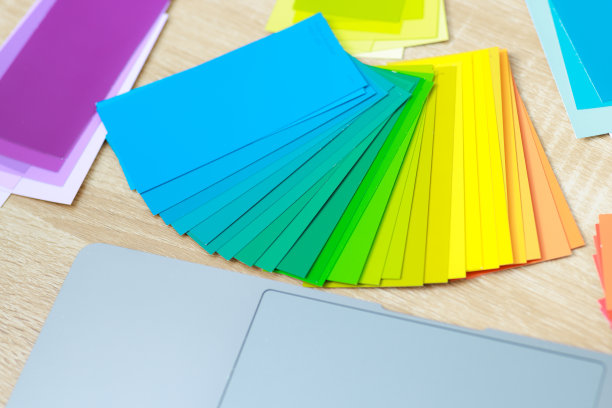 家庭办公室用油漆颜色样本渐变图片下载