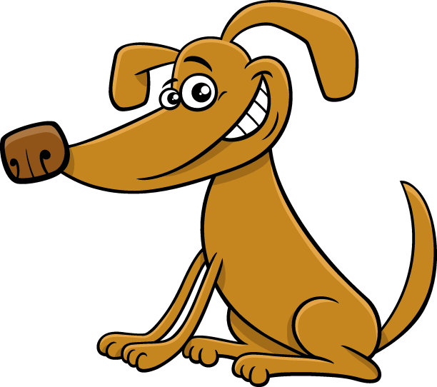 卡通微笑狗漫画动物人物图片下载