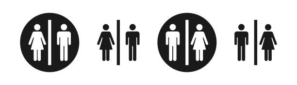 厕所图标。矢量插图。标志。图片下载