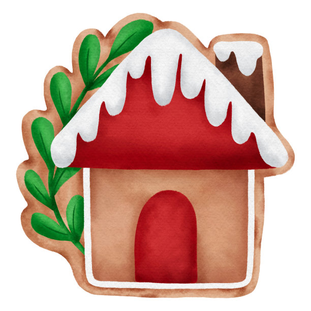 圣诞可爱饼干插图剪纸图片下载