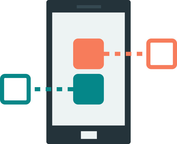 用极简风格的智能手机和应用程序插图图片下载