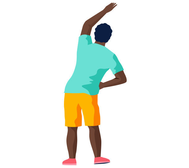 男人做早操，训练。运动的男教练弯曲。运动员展示肌肉图片下载