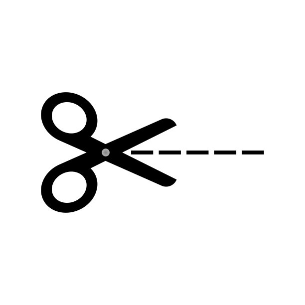 剪刀矢量图标隔离在白色上。图片下载