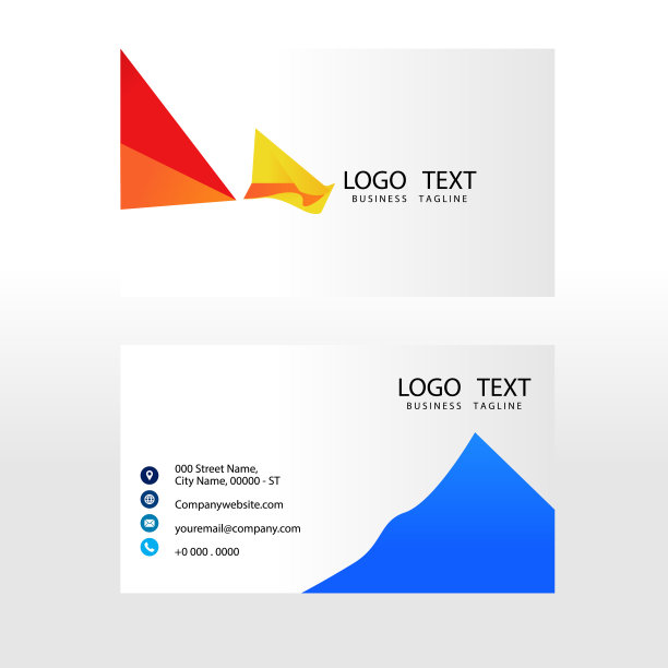 矢量现代创意和干净的名片模板图片下载