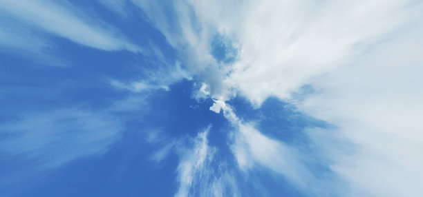 蓝色天空中的云的3d插图图片下载