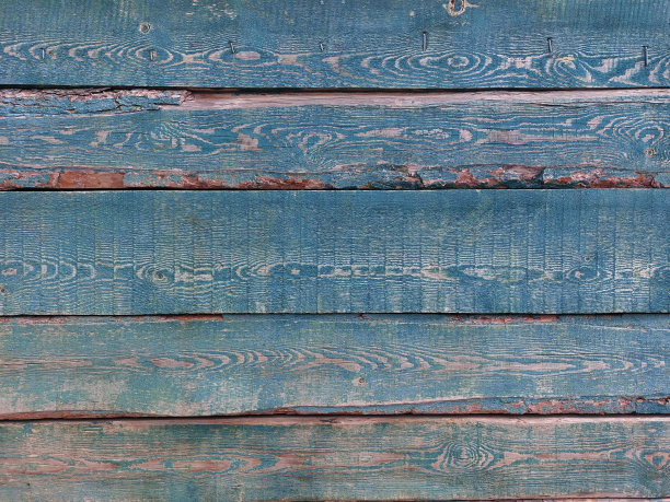 墙上剥落的旧蓝色油漆图片下载