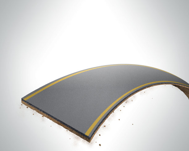 3d插图无限道路与云。公路广告，弯道和高速公路隔离广告。图片下载