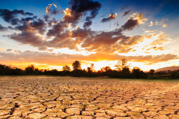 概念全球变暖问题的解决与过度裂缝土壤在旱季没有水图片下载