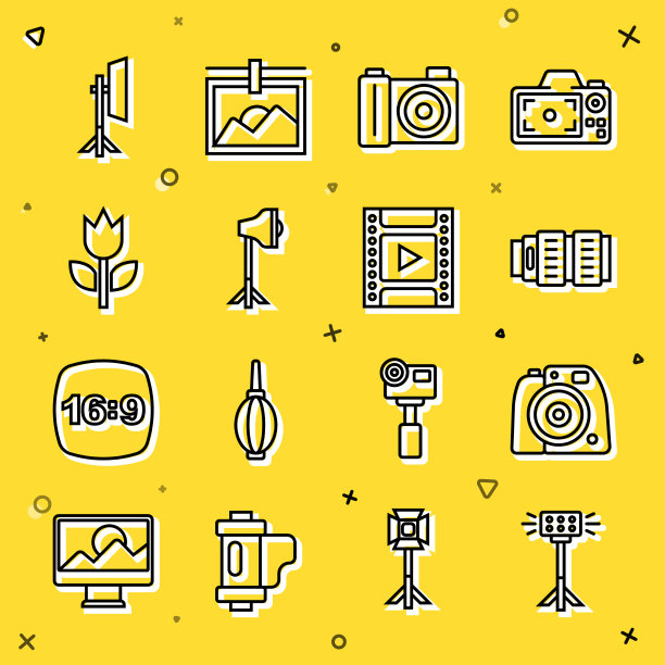 设置线工作室灯泡在软盒照片图片下载