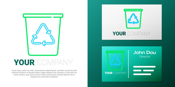 与回收符号图标隔离的线回收站图片下载