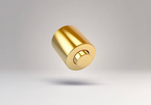 3D矢量元素或简单的孤立的黄金形状图片下载