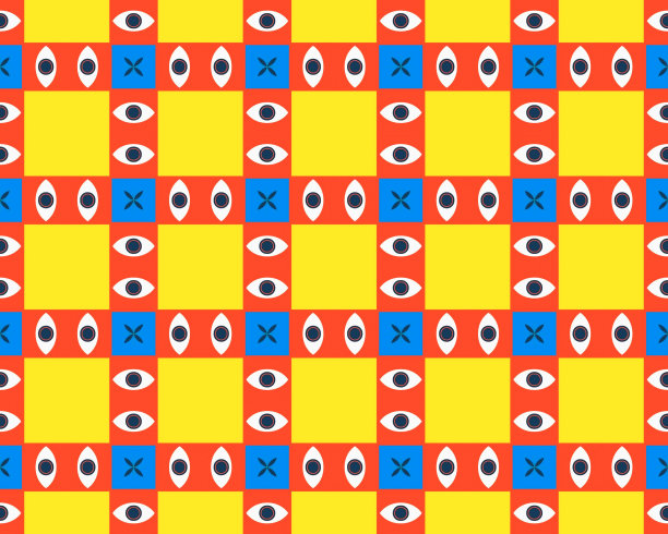 几何装饰风格的抽象彩色无缝图案插画背景纹理图片下载