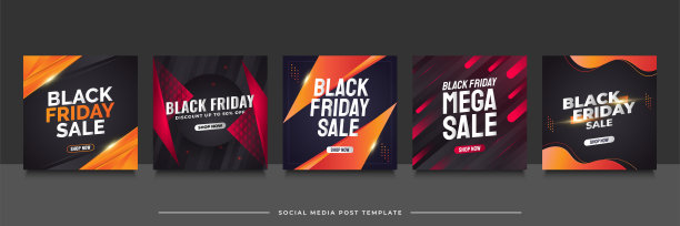 黑色星期五销售的旗帜，海报，或传单与现代风格的抽象概念图片下载