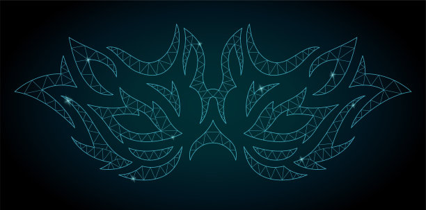 宇宙低聚艺术与闪亮的装饰面具图片下载