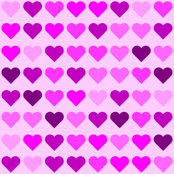无缝方格矢量图案与粉红色的心。抽象的几何背景。图片下载