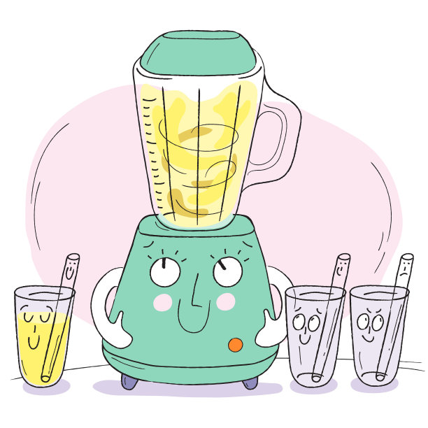 搅拌机和眼镜涂鸦图片下载